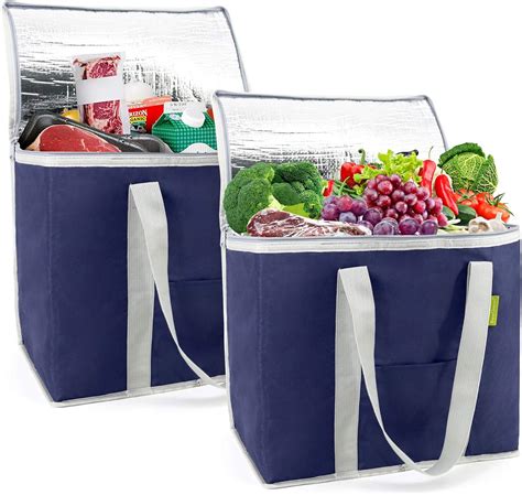 insulated bags for frozen groceries.